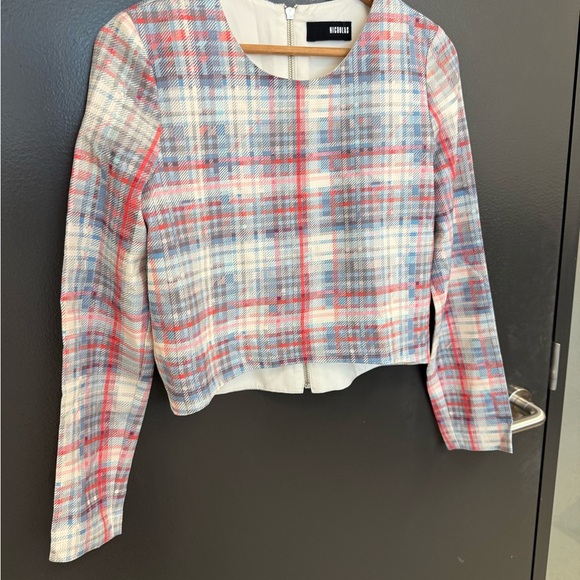 NICHOLAS (Revolve) Sz 4 mint condition silk size 4 Pink and Blue Cropped - Picture 4 of 15